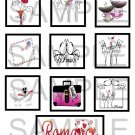 Romance Paris - 10 pc Blocks uc  -  Emailed as JPEG File-Commercial and Personal Use
