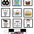 Soda Shop 1 - 10 pc Blocks uc  -  Emailed as JPEG File-Commercial and Personal Use