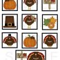 Thanksgiving Eat Ham  - 10 pc Blocks uc  -  Emailed as JPEG File-Commercial and Personal Use