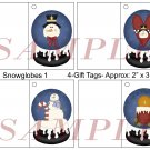 Snow Globes 1 Gift Tags uc  -  Emailed as JPEG File-Commercial and Personal Use