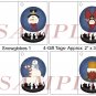 Snow Globes 1 Gift Tags uc  -  Emailed as JPEG File-Commercial and Personal Use