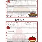 Set 17a - Recipe Cards - uc  -  Emailed as JPEG File-Commercial and Personal Use