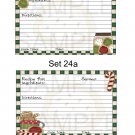 Set 24a - Recipe Cards - uc  -  Emailed as JPEG File-Commercial and Personal Use