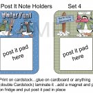 Set 4 - Post It Note Holders - uc  -  Emailed as JPEG File-Commercial and Personal Use