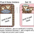 Set 10 - Post It Note Holders - uc  -  Emailed as JPEG File-Commercial and Personal Use
