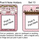 Set 13 - Post It Note Holders - uc  -  Emailed as JPEG File-Commercial and Personal Use