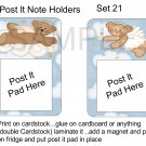 Set 21 - Post It Note Holders - uc  -  Emailed as JPEG File-Commercial and Personal Use