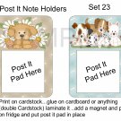 Set 23 - Post It Note Holders - uc  -  Emailed as JPEG File-Commercial and Personal Use