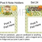 Set 24 - Post It Note Holders - uc  -  Emailed as JPEG File-Commercial and Personal Use