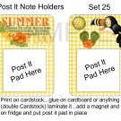Set 25 - Post It Note Holders - uc  -  Emailed as JPEG File-Commercial and Personal Use