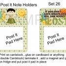 Set 26 - Post It Note Holders - uc  -  Emailed as JPEG File-Commercial and Personal Use