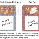 Set 34 - Post It Note Holders - uc  -  Emailed as JPEG File-Commercial and Personal Use
