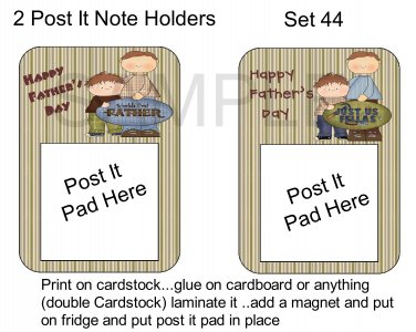 Set 44 - Post It Note Holders - uc  -  Emailed as JPEG File-Commercial and Personal Use