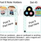 Set 45 - Post It Note Holders - uc  -  Emailed as JPEG File-Commercial and Personal Use