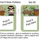 Set 46 - Post It Note Holders - uc  -  Emailed as JPEG File-Commercial and Personal Use