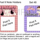 Set 48 - Post It Note Holders - uc  -  Emailed as JPEG File-Commercial and Personal Use