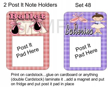 Set 48 - Post It Note Holders - uc  -  Emailed as JPEG File-Commercial and Personal Use