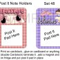 Set 48 - Post It Note Holders - uc  -  Emailed as JPEG File-Commercial and Personal Use