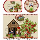 Apple Time - Card Topper and Tags - uc  -  Emailed as JPEG File-Commercial and Personal Use