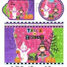Trick or Treat Pink - Card Topper & Tags - uc - Emailed as JPEG File-Commercial &Personal Use