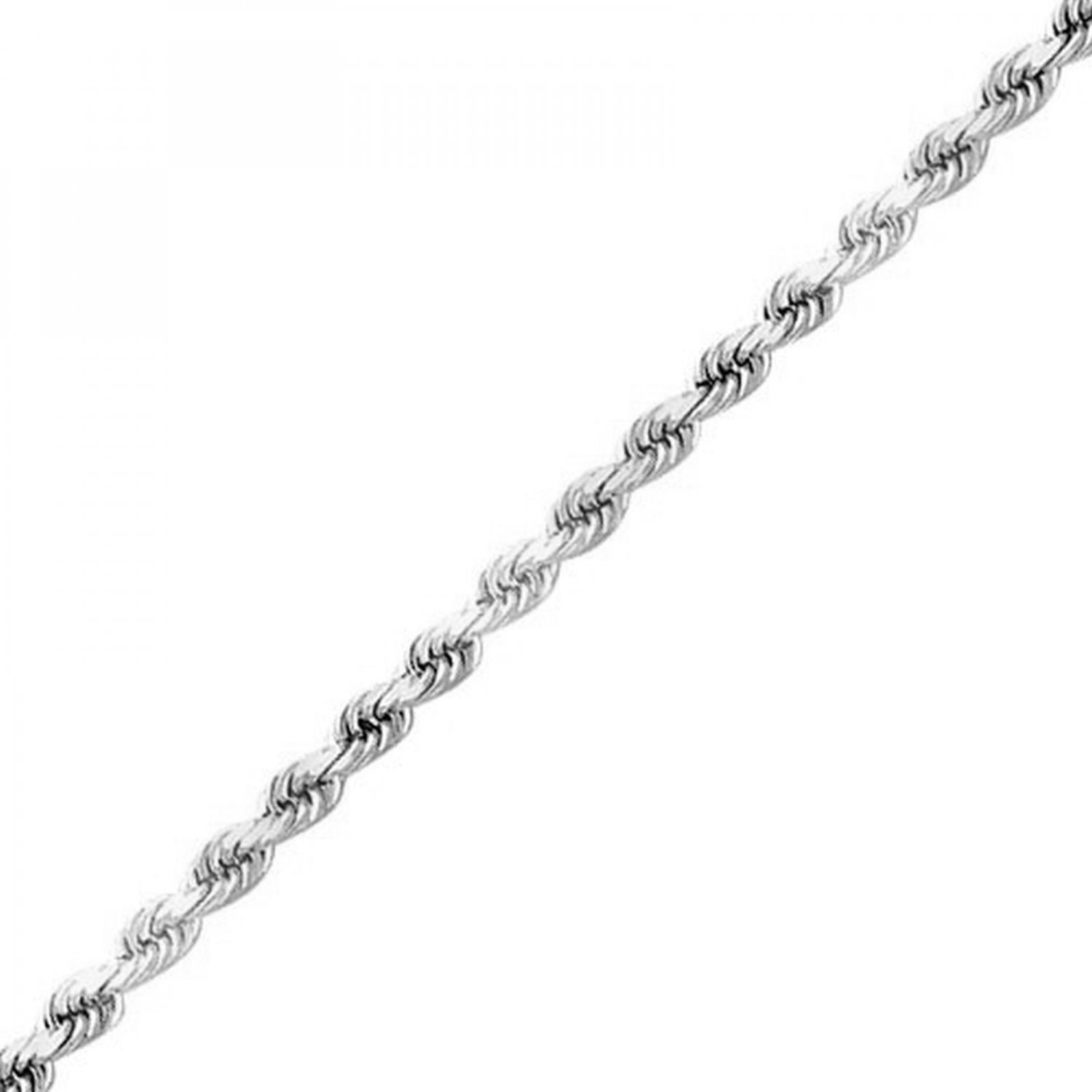 Sterling Silver Italian Rope Chain Necklace 1.4mm