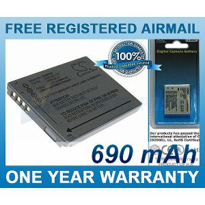 BATTERY FOR PANASONIC LUMIX DMC-FP1 LUMIX DMC-FP1A LUMIX DMC-FP1D LUMIX DMC-FP1G LUMIX DMC-FP1H