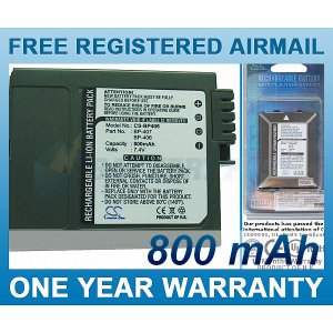 BATTERY FOR CANON DM-MV3 DM-MV3I DM-MV3IMC DM-MV3MC DM-MV4 DM-MV4I DM-MV4IMC ELURA 10 ELURA 10MC