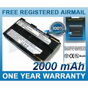 BATTERY FOR CANON G10HI E30 UC-V30 ES8100V C2 V75HI ES7000ES VISTURA V60HI ES520A V400 OPTURA ES410V