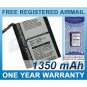 EXTENDED BATTERY FOR BLUEMEDIA JUCON GPS-3741 LENCO NAV 400