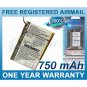 BATTERY FOR SONY NWZ-A801 NW-A805 NW-A805B NW-A805P NW-A805W NW-A806V NW-A806B NW-A806W NW-A806P
