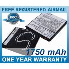 BATTERY FOR SAMSUNG GALAXY SL OMNIA PRO 4 GT-I9010 GIORGIO ARMANI GALAXY S OMNIA 735 GALAXY S PLUS