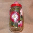 Hand Painted Glass Jar