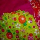 Colorful Butterfly flannel rag quilt complete kit 45.5"'x58.5" die cut fringed