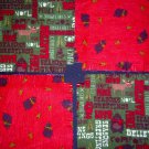Northwoods Christmas flannel rag quilt kit 45.5"'x58.5" die cut fringed