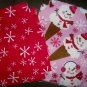 Christmas snowman cones flannel rag quilt kit 45.5"'x58.5" die cut fringed