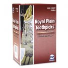 Royal Plain Wood Toothpicks Individually Cellophane Wrapped (1000 pack)