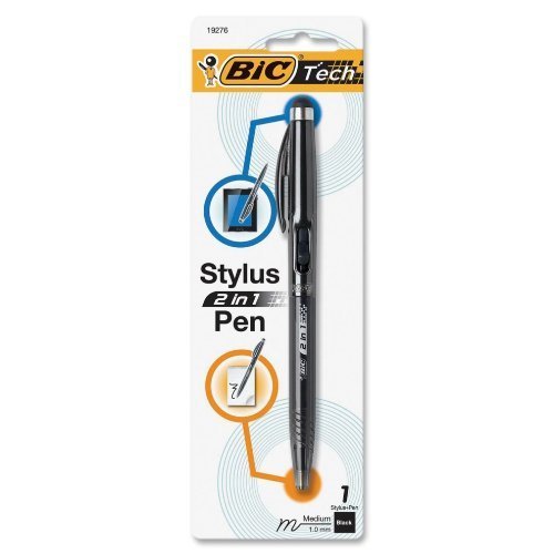 Lightweight Bic Tech 2 In 1 Retractable Ball Pen And Stylus