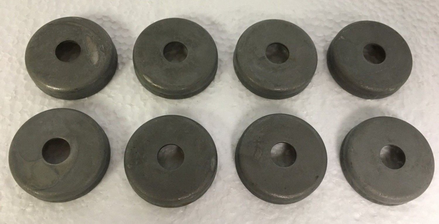 8 1 1/4" Steel Weld Cups for Patio/Deck Furniture Wrought Iron Foot