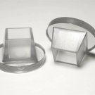 1/2" Square 1-1/4" Vinyl Round Flange Chair Leg Protector Cap Glides (Set of 4)