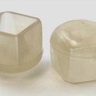 13/16" Square Vinyl Teardrop Cap Chair Leg Inserts (Set of 4)