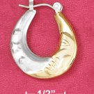 TWO-TONE MOON AND STAR HOOPS (EA-3550)