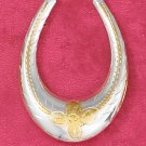 TWO-TONE ETCHED FLOWER HOOPS (EA-3545)