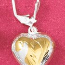 TWO-TONE HEART EARRINGS (EA-3537