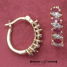 RUBY AND CZ HOOPS (EA-2445)