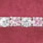 CLEAR AND PINK ROUND CZ BRACELET (BR-2505)