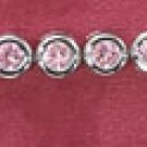 PINK CZ BRACELET ROUND STONES (BR-2507)