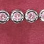 PINK CZ BRACELET ROUND STONES (BR-2507)