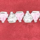 PINK AND CLEAR 4MM TRILLION CZS BRACELET (BR-2636