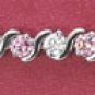 PINK AND CLEAR CZS BRACELET (BR-2503)
