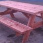Nominal (1 3/4" thick) aromatic Eastern red cedar picnic table 6ft
